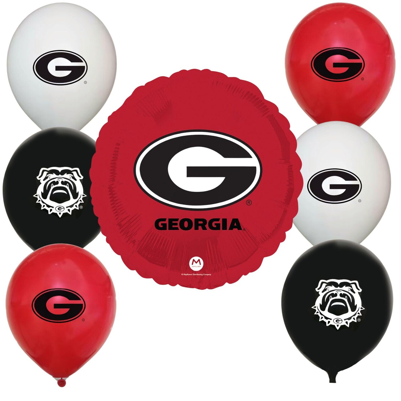 Georgia Bulldogs Balloons Party Supplies – University of Georgia UGA Logo Latex & Foil Balloons for Tailgates, Graduations, and Game Day Parties